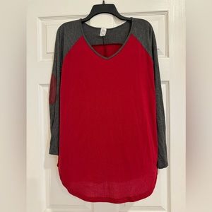 Sun & Moon Ribbed Long Sleeve Patch Elbow Shirt